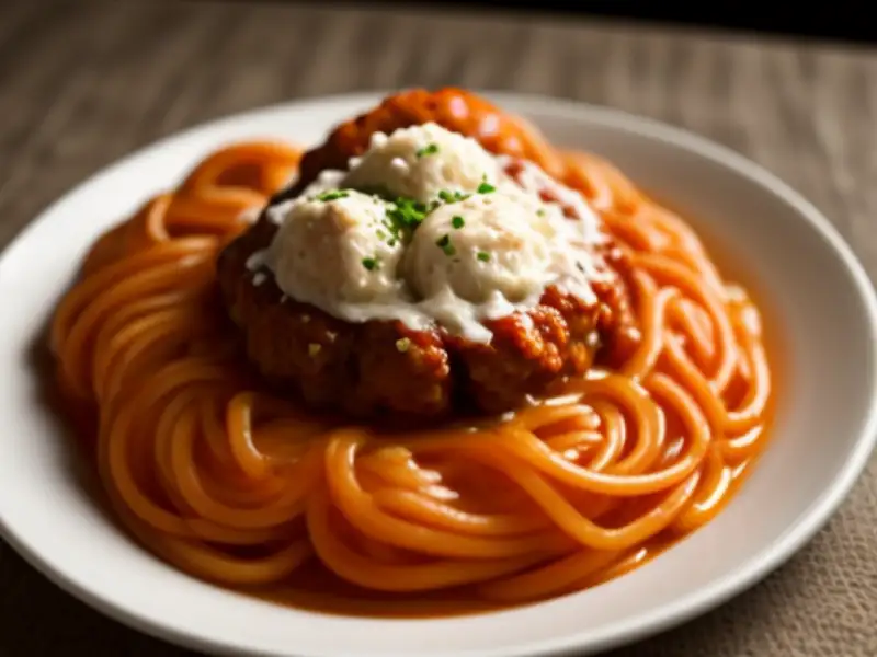 Spaghetti et boulettes de viande à l'italo-américaine