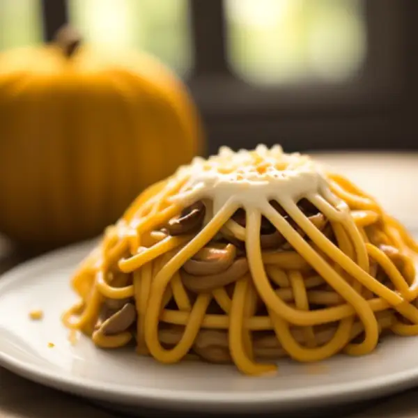 Spaghetti aux champignons d'automne