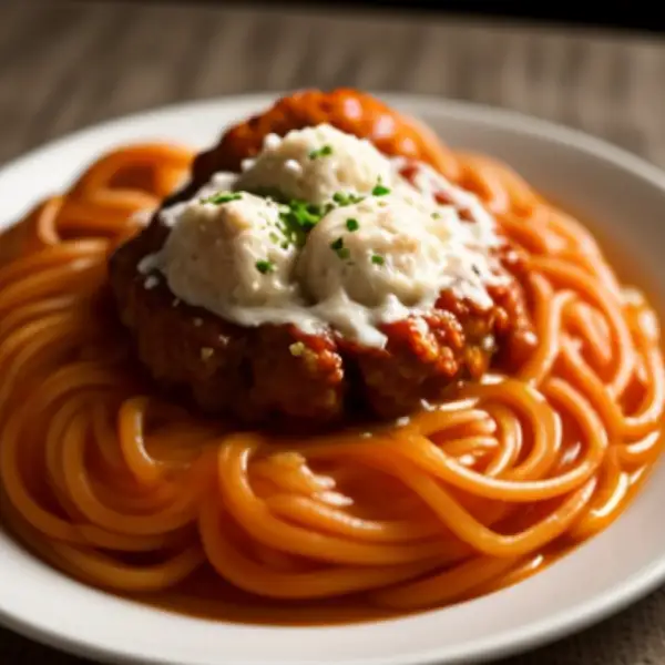 Italienische Spaghetti mit Hackfleischbällchen