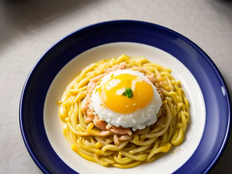 Calamari saltati in padella con uova sode e sale, in stile thailandese.