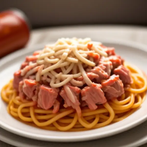 Spaghetti au thon et à la sauce tomate