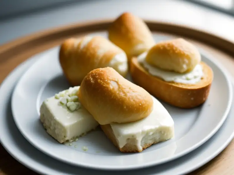 Spiedini con formaggio blu e panna
