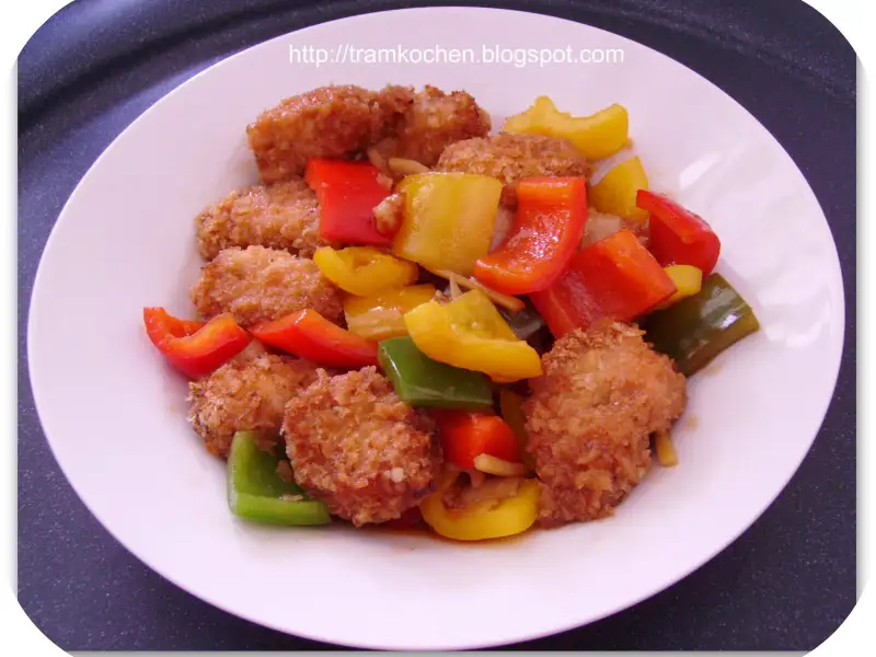 Sweet and sour chicken stir-fry
