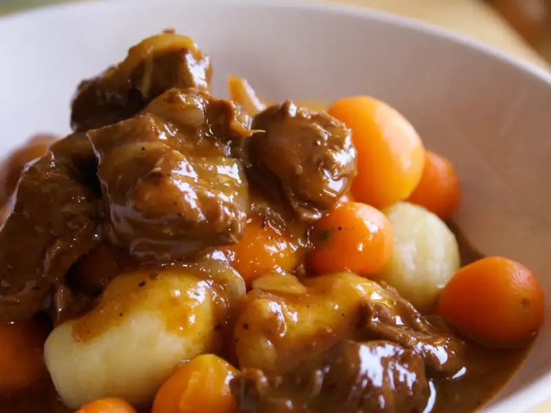 Biefstukstoer met paddenstoelen