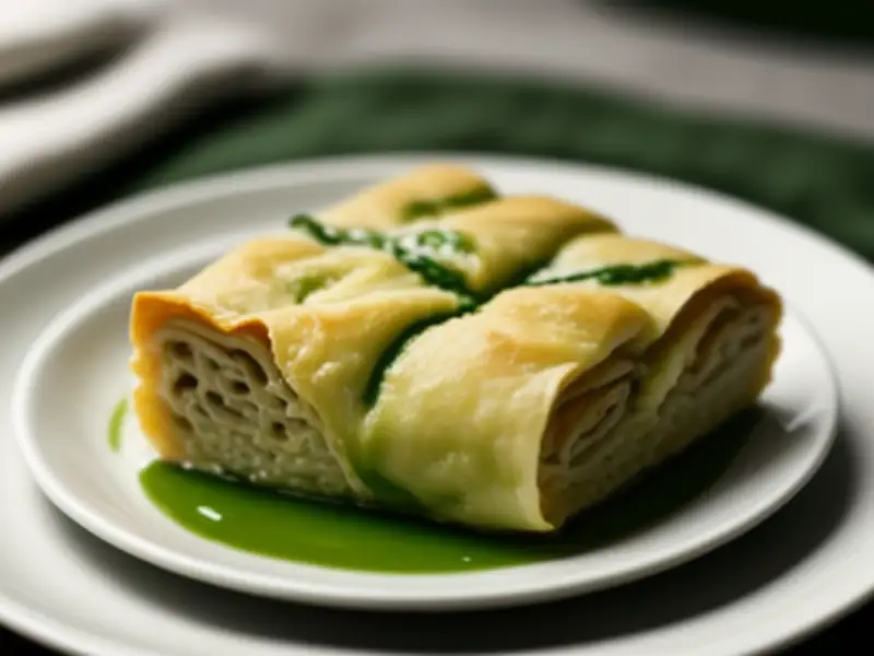 Strudel sérvio de espinafre e proteína de soja