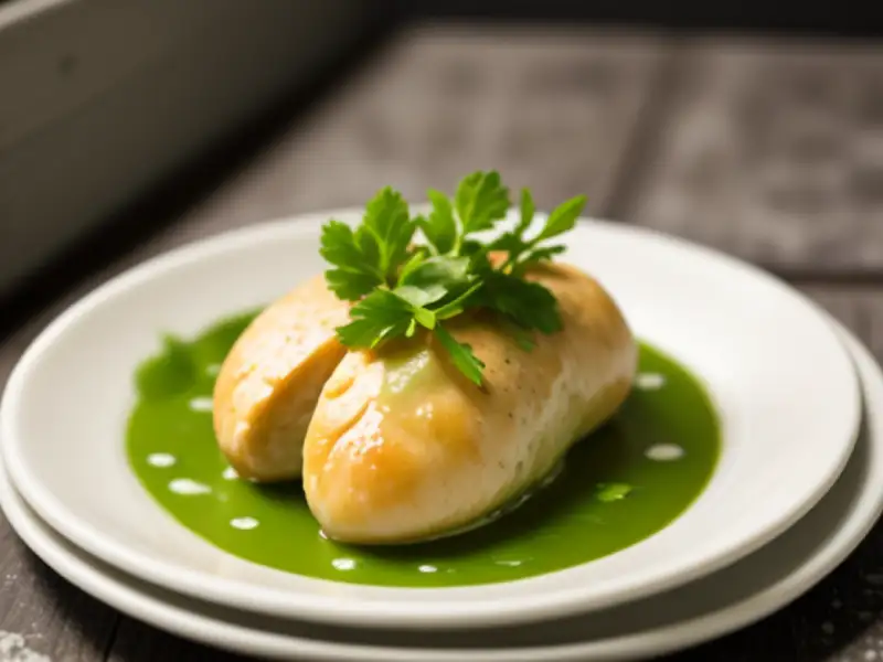 Stuffed chicken with spinach