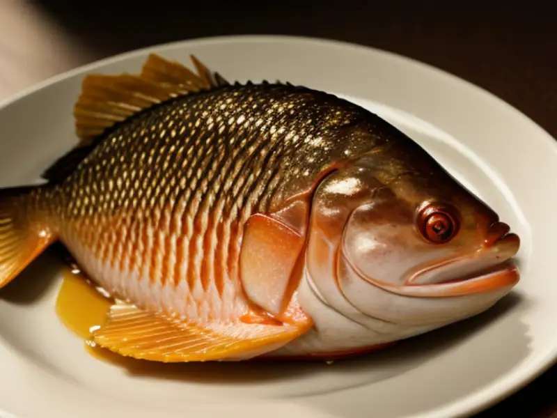 Grilled snapper filled with ginger