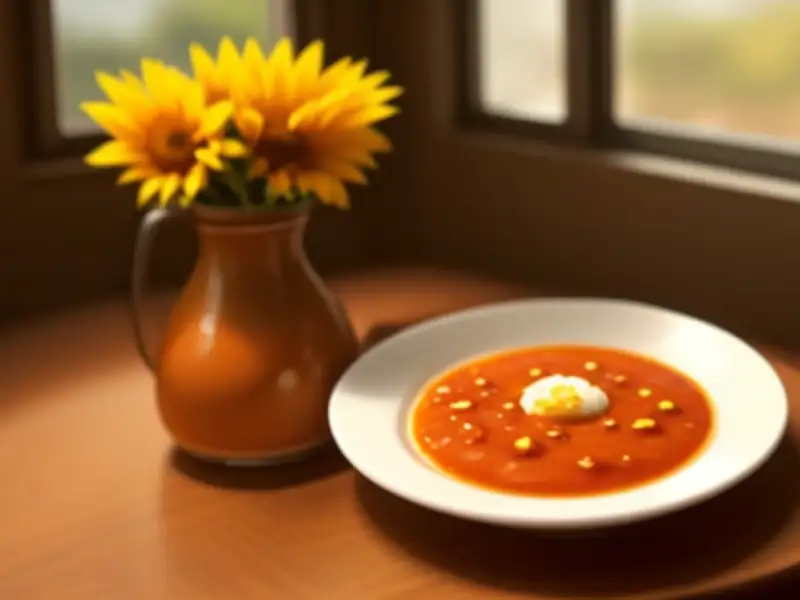 Tomato sunrise soup