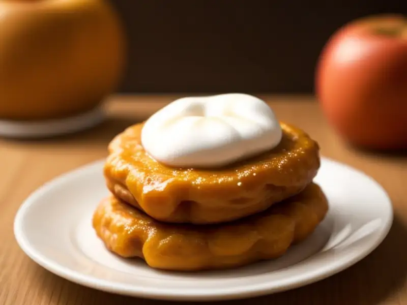 Sweet caramelized apple fritters