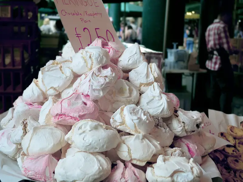 Swiss meringue made with egg whites