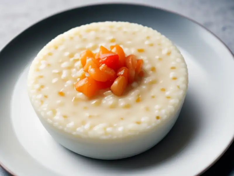 Szwedzki pudding z białym rybą i ryżem
