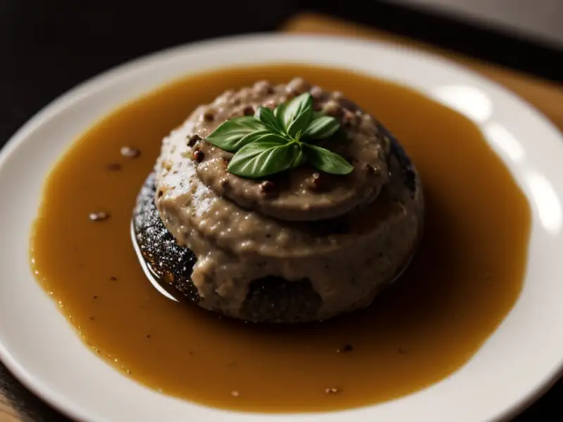 Tapenade de azeitonas pretas com tomilho e manjericão