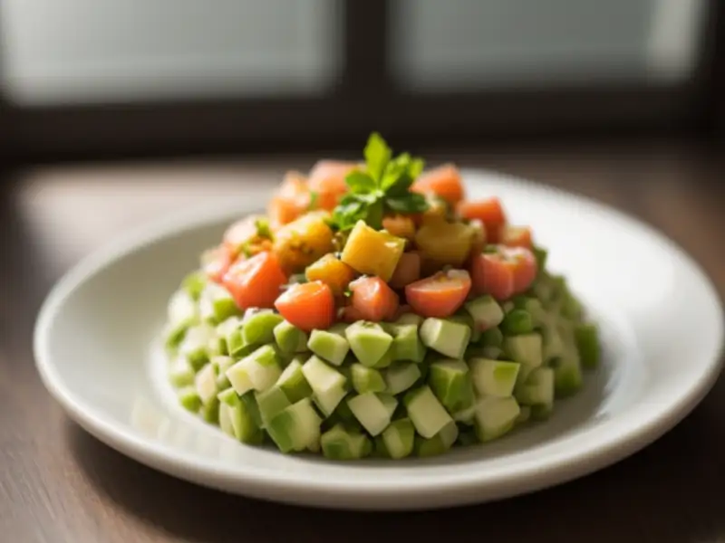 Tartar de atum, abacate e maracujá