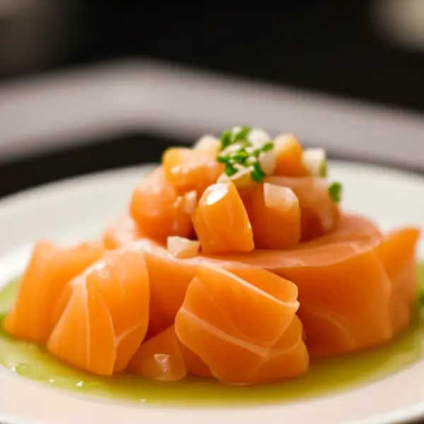 Tartare de poisson blanc et de saumon fumé