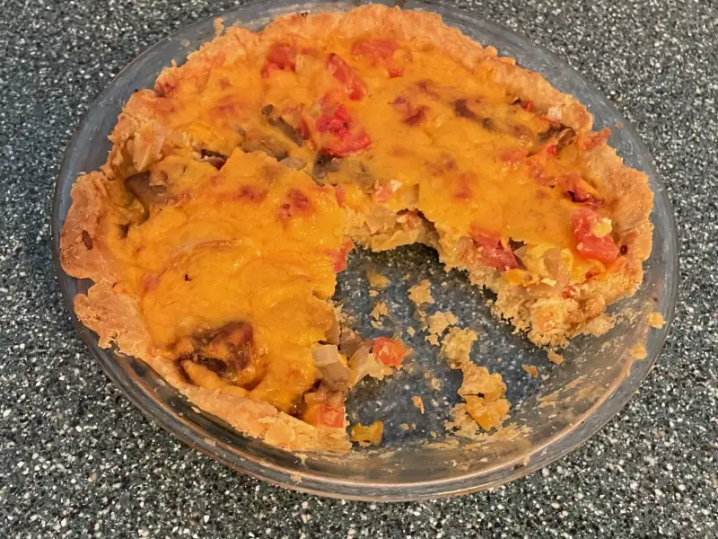Tarte aux aubergines et à l'oignon