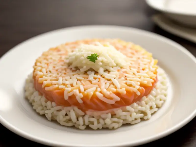 Timbale de riz au saumon fumé