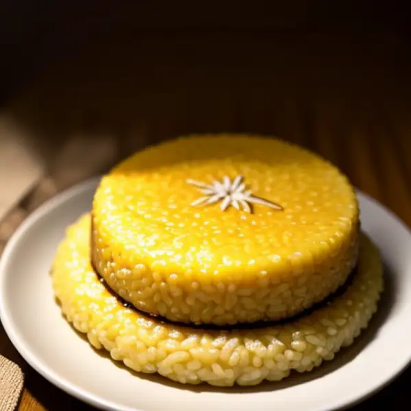 Tiopoh, a type of rice dish, grilled and sweetened.