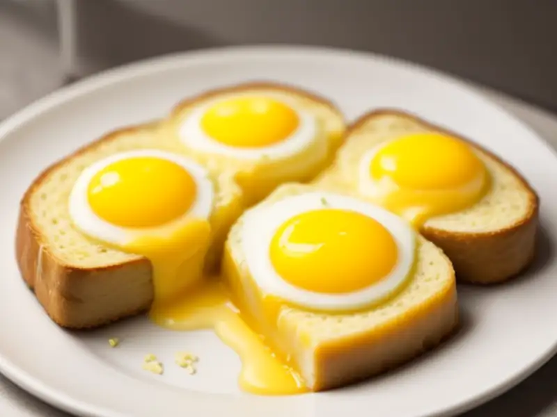 Torradas de batata com queijo e ovo