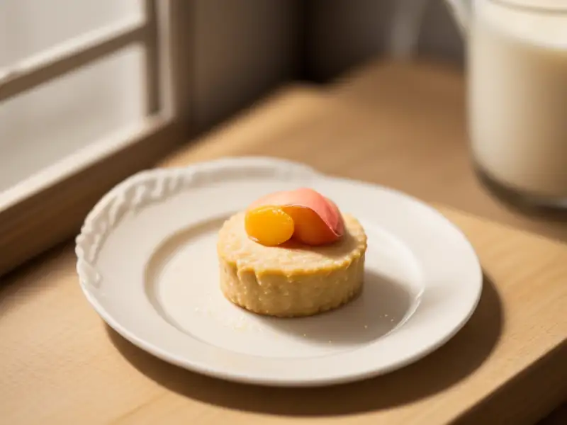 Torta di pesche e acqua di rosa