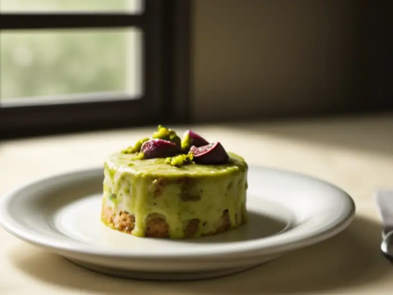 Torta al fico e pistacchio