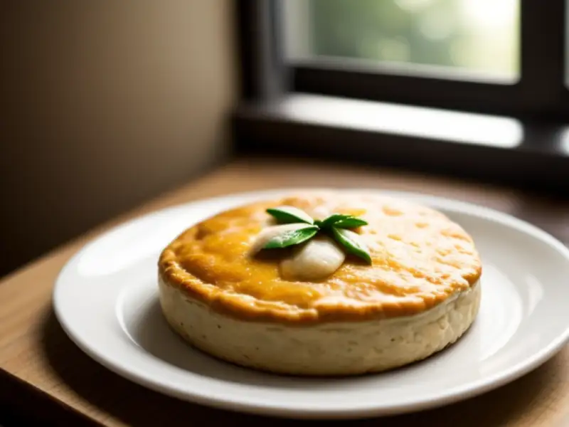 Torta finlandesa de cogumelos chanterelle e creme