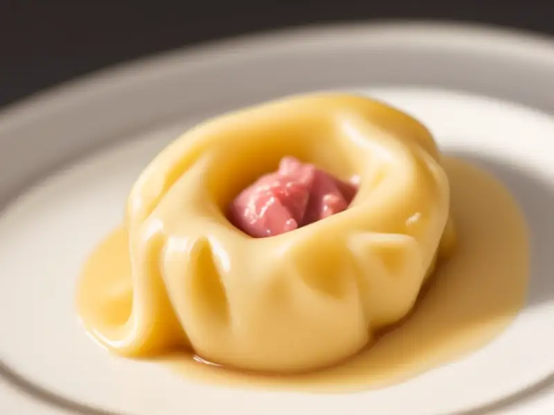 Tortelloni com presunto e creme