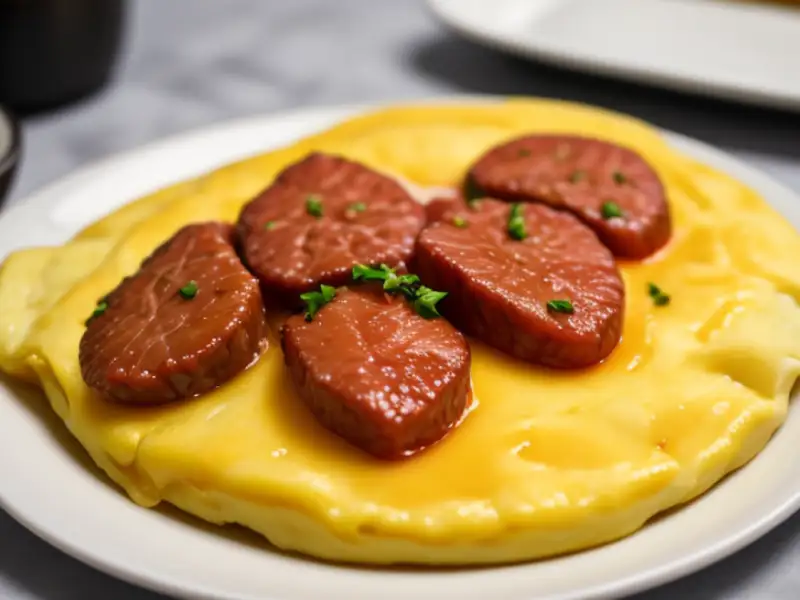 Tortilla con patas de res