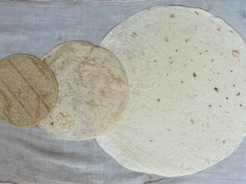 Tortillas de trigo caseiras, ideais para burritos.