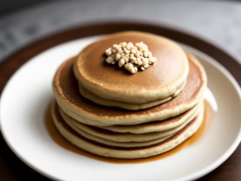 Sesame, barley, and whole wheat pancakes