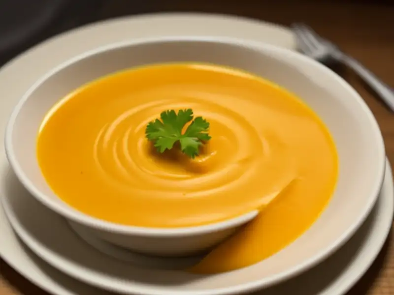 Velouté de carottes au curry et au gingembre