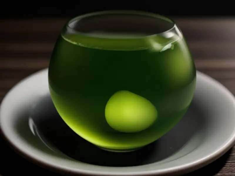 Verres de vin verts