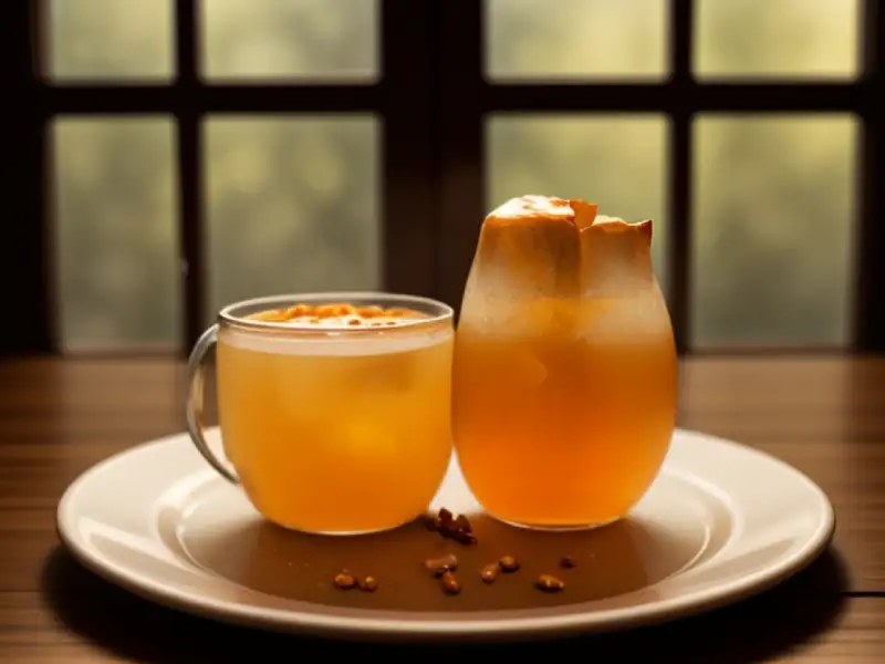 Quentão de vinho brasileiro com canela e laranja