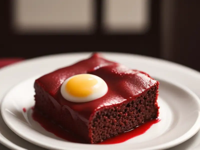 Kuchen mit Rotwein und Kakao