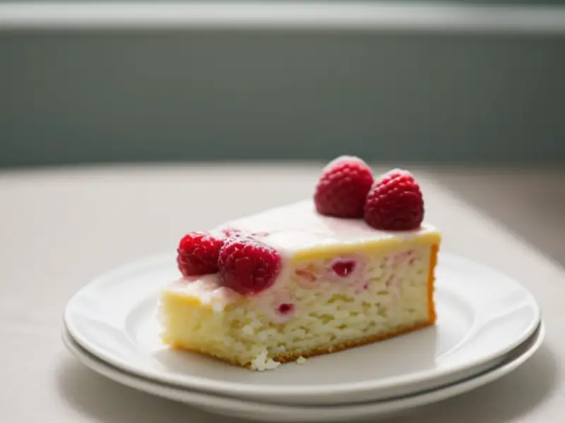 Yoghurt- en frambozen taart