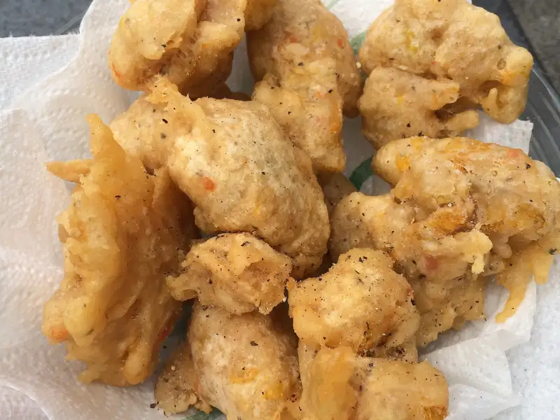 Sweet zucchini blossom fritters