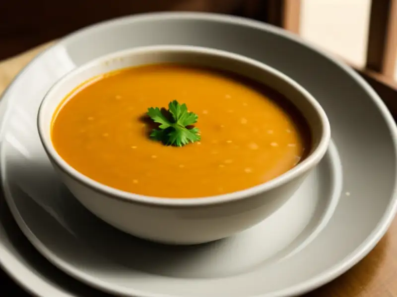 Zuppa con lenticchie rosse