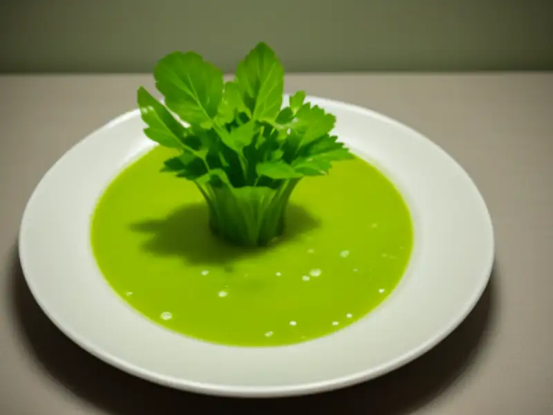 Zuppa di ortica con uovo e panna