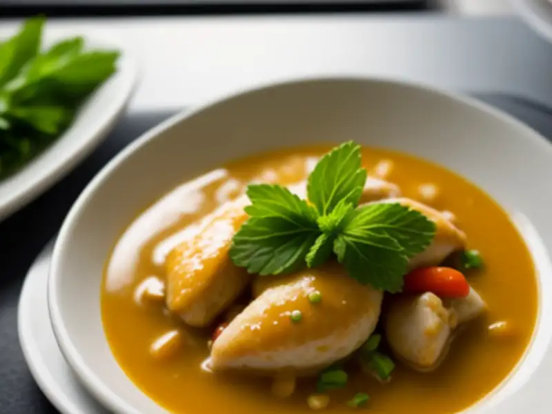 Stufato di pollo con menta