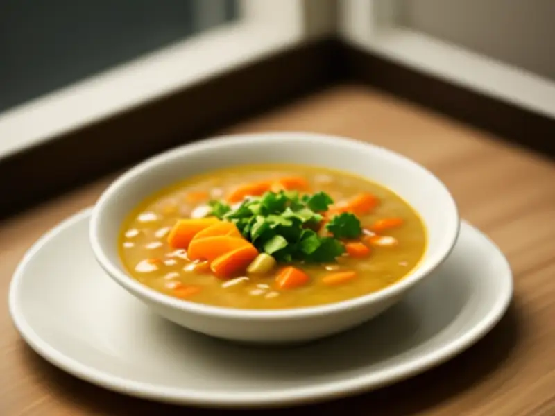 Zuppa di pollo con verdure