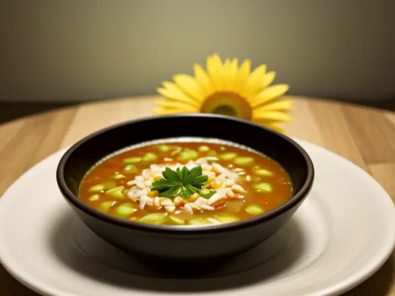 Zuppa turca con verdure primaverili e riso